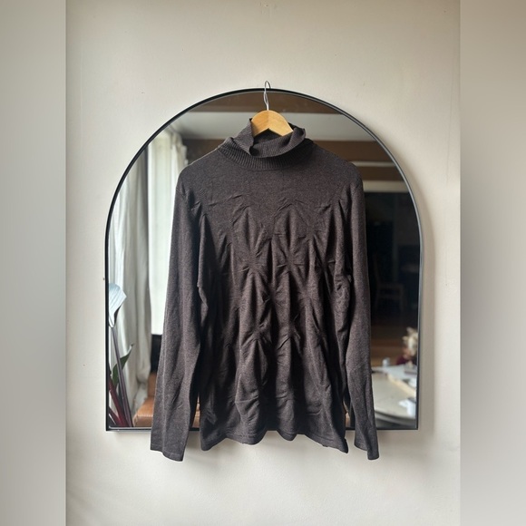 Tribal Tops - TRIBAL | espresso brown turtleneck | size xl